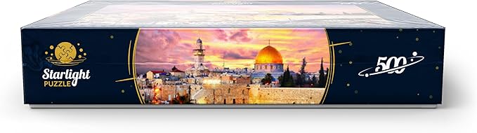 MyPuzzle Skyline of The Old City at The Western Wall and The Temple Mount in Jerusalem Israel - Premium 500 Piece Jigsaw Puzzle for Adults
