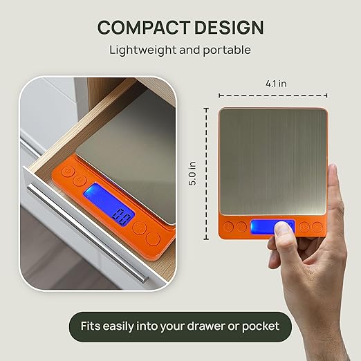 Strive 3000g x 0.1g High Accuracy Digital Gram Pocket Scale. Precision Sensor for Herbs, Powders. Food, Coffee, Jewelry, and More. Portable & Durable Design. Multi-Use Scale for Home/Professional Use