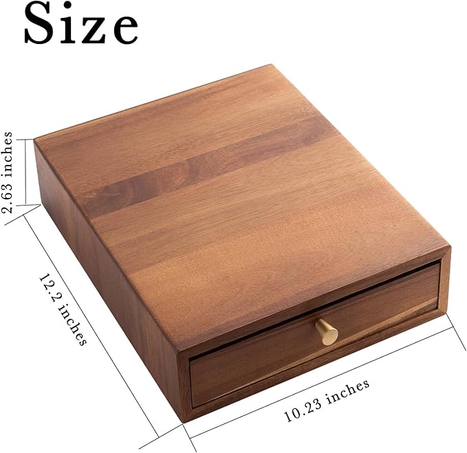 Acacia Wood Coffee Pod Drawers Compatible with Nespresso Original Line, Pods Holder, Organizer, Storage, Container, Tray, Capsule Cup Holder for Countertop, Porta Capsulas De Cafe, 40 Pods Capacity