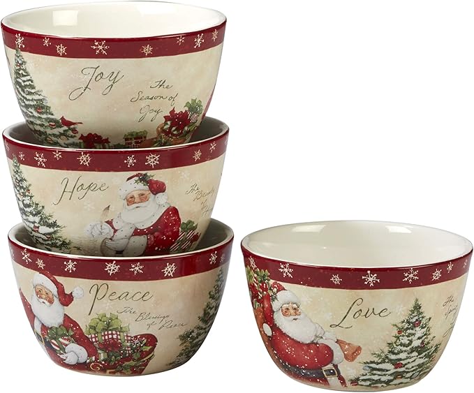 Holiday Wishes 16 piece Dinnerware Set, Set of 4, One Size, Mulicolored
