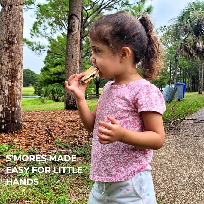 Smores Sticks For Fire Pit [All-Stainless Steel Set Of 6] -Marshmallow Roasting Sticks For Campfire, Telescoping S'mores Forks -Long Hot Dog Sticks [Dishwasher-Safe] - SUMPRI Campfire Skewers