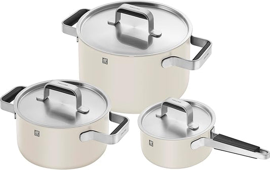 ZWILLING Pure 6-pc Stainless Steel Cookware Set, Ivory