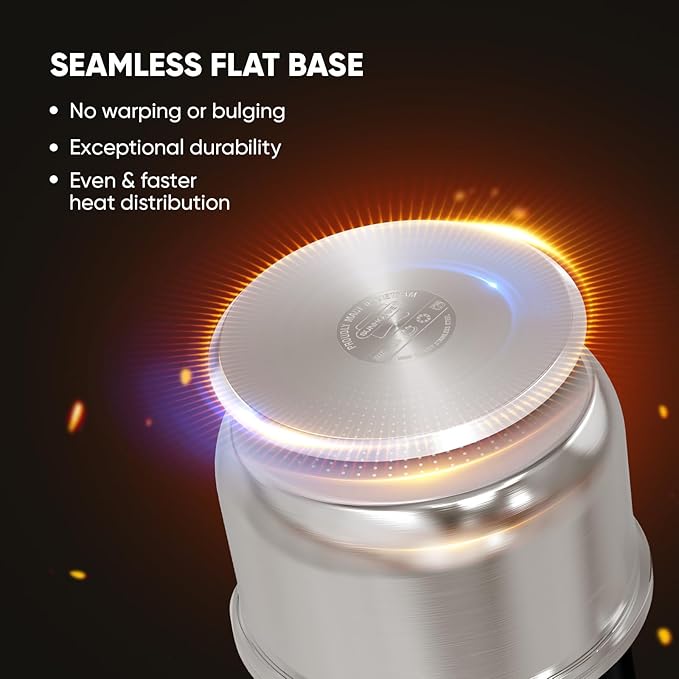 SUNHOUSE – 1.5 Quart Stainless Steel Sauce Pan with Lid - PFOA-FREE, High Stainless Steel Sauce Pan, Induction base, Stay-Cool Handle, Compatible with All Cooktops Gas, Geramic, Electric etc.