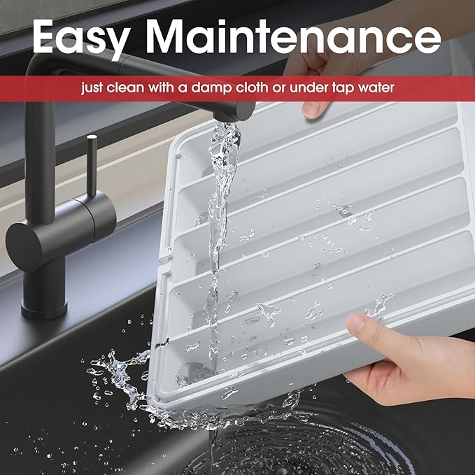 Aujen Silverware Organizer - Expandable Kitchen Drawer Organizer, Adjustable Utensil Organizer, Cutlery Tray for Forks, Knives, Multipurpose Kitchen Organizers and Storage Solution, White, Large