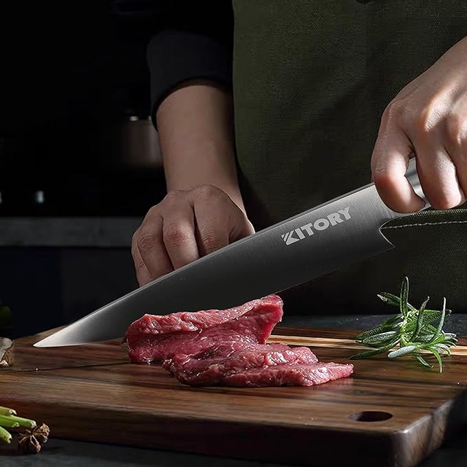 Kitory Chef Knife 8", Gyuto Kitchen Knife - Full Tang Pro Chopping Chopper- Forged HC Steel - Ergonomic Pakkawood Handle-2025 Gifts