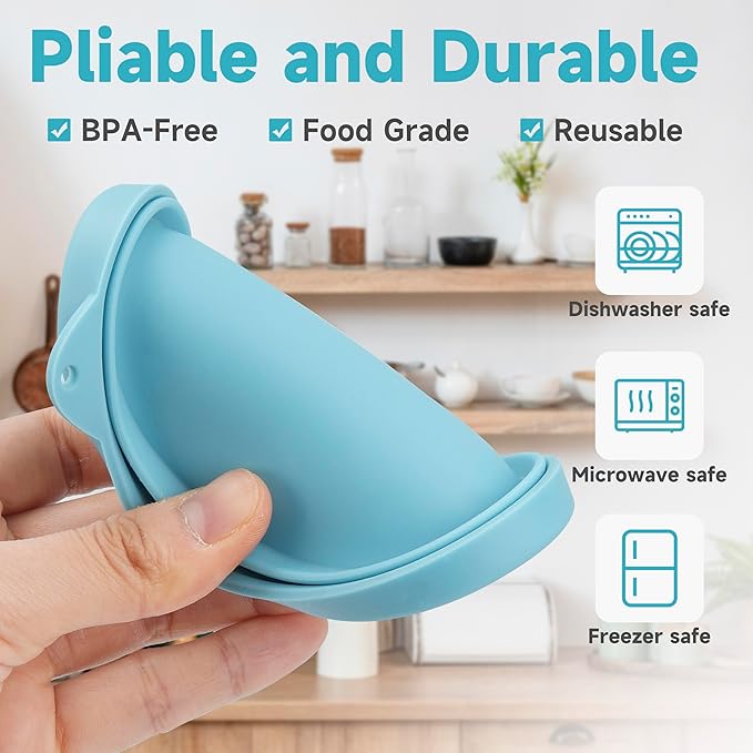 1 Cup Silicone Replacement Lids Storage Cover for Anchor Hocking Glass Bowls (Container not Included) 4 Pack Microwave, Dishwasher and Freezer Safe