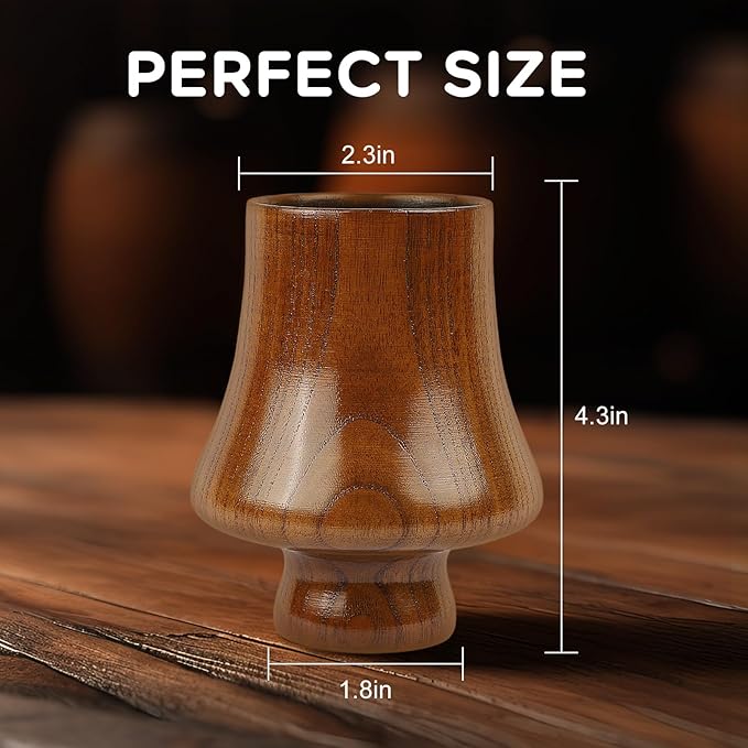 Charred Wooden Bourbon Drinking Glass, Charred Old Fashioned Glass, Handcrafted Whiskey Glass for Men, Great Whiskey Gifts for Men, Dad, or Brother (2 Pack)