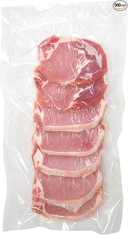 APQ Pack of 500 Co-Extruded Vacuum Pouches, Clear 14 x 20. Vacuum Food Bags 14x20. Thickness 3 mil. Polyethylene Bags for Packing and Storing. Perfect for Industrial, Food Service.
