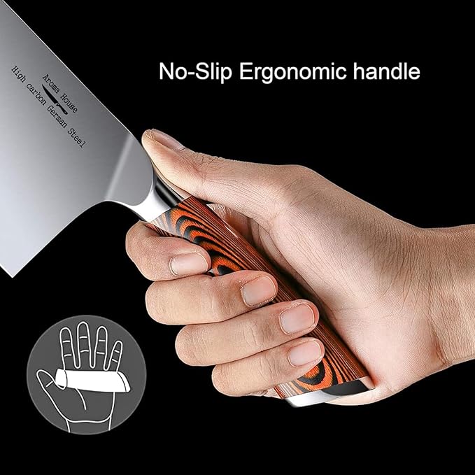 Cleaver Knife Ultra Sharp Meat Cleaver 7 inch Butcher Knife. High Carbon German Stainless Steel Chef Knives for Kitchen and Restaurant