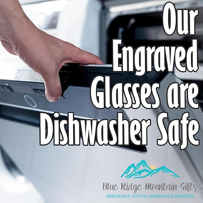 Blue Ridge Mountain Gifts - Custom Engraved Whiskey Glass - 11 oz Personalized Tumbler with Modern Monogram & Last Name - Classic Barware for Weddings, Groomsmen, Anniversaries & Father’s Day