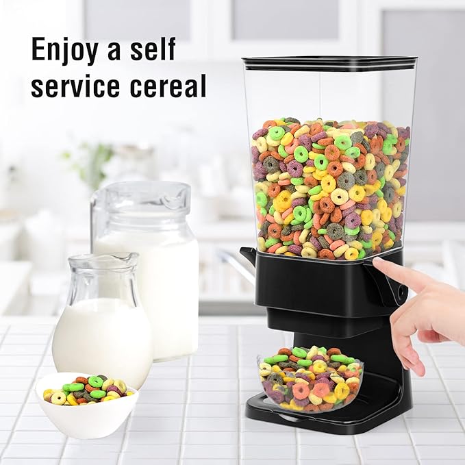 Cereal Dispenser Countertop 2 Pack 5.5 Qt Large Cereal Storage Container Holder Dispenser for Pantry Dry Food Snack Nut Candy Dispenser Countertop Kitchen Organization Storage for Oatmeal Granola