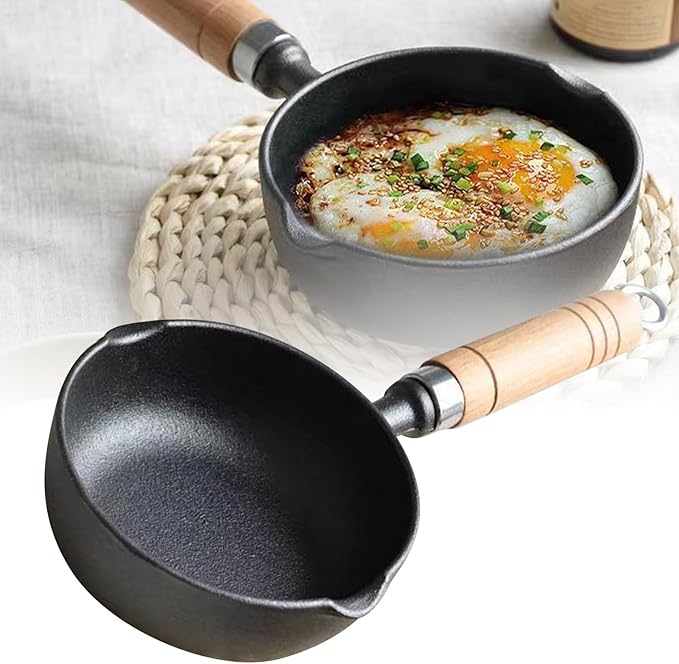 Melting Pot Cast Iron Sauce Pan, Multi Functional Cooking Even Heat Distribution Kitchen Cast Iron Butter Warmer Pot Baking Heating Holder Cheese Heating Pot