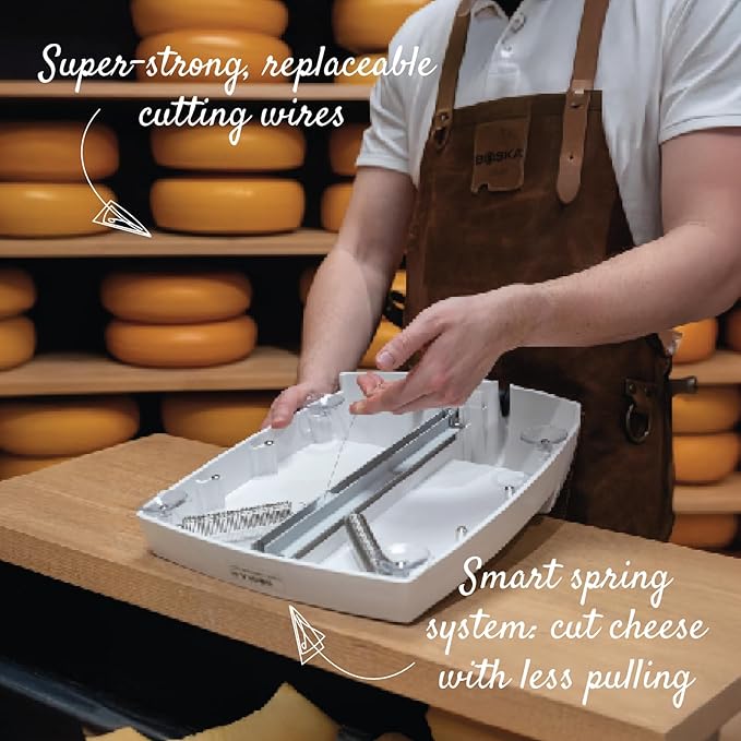 BOSKA Cheese Commander Pro+ - Wire slicer - Cheese Slicer - Professional cutter - Slicer For cheese like Cheddar and Gouda - For Block Heavy Duty Wires - NSF Certified