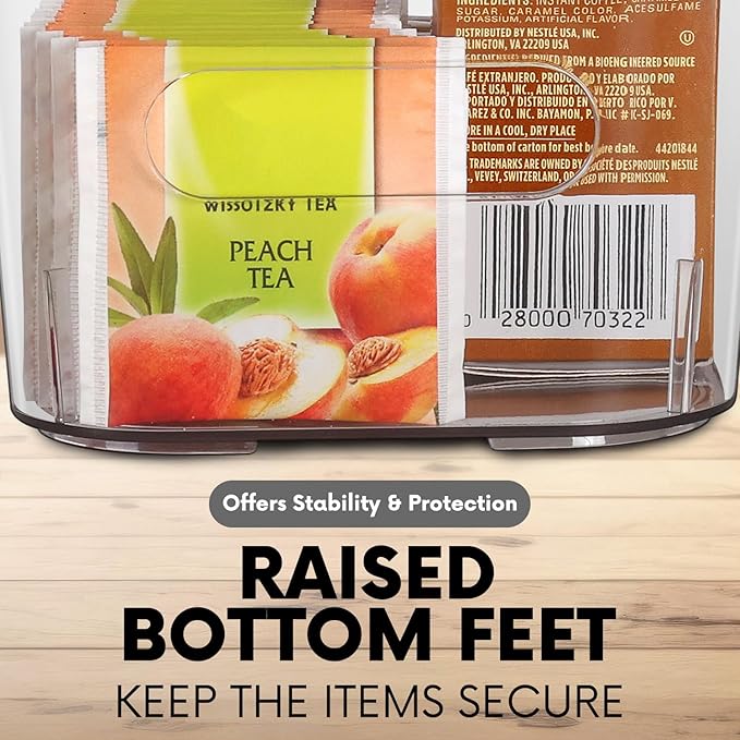 Clear Extra Large Plastic Storage Bins, Pantry Organizers and Storage Containers Fridge Organizer Bins for Organizing Home, Kitchen Organization Under Sink Bathroom Refrigerator Freezer Laundry Room