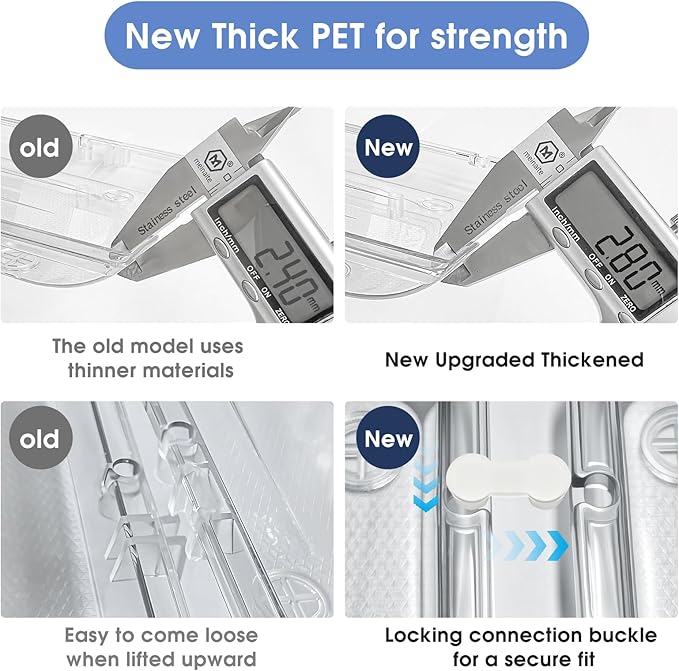 Can Organizer for Pantry Free Combination Can Dispenser, Clear Thickened 3-Tier Storage Rack for 36 Cans Suitable for Cabinet Pantry Fridge Countertop (3 * 3)