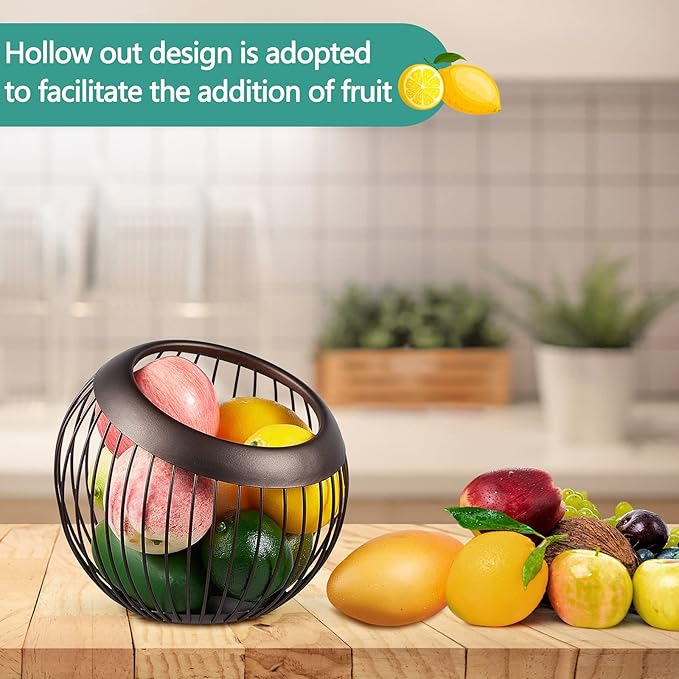 Patelai 2 Pieces Coffee Pods Holder Large Capacity Coffee Pod Baskets Stainless Steel Cup Organizer Sturdy for Espresso Capsule Pot Storage Metal Wire Fruit Bowl Snack Storage(Dark Brown)