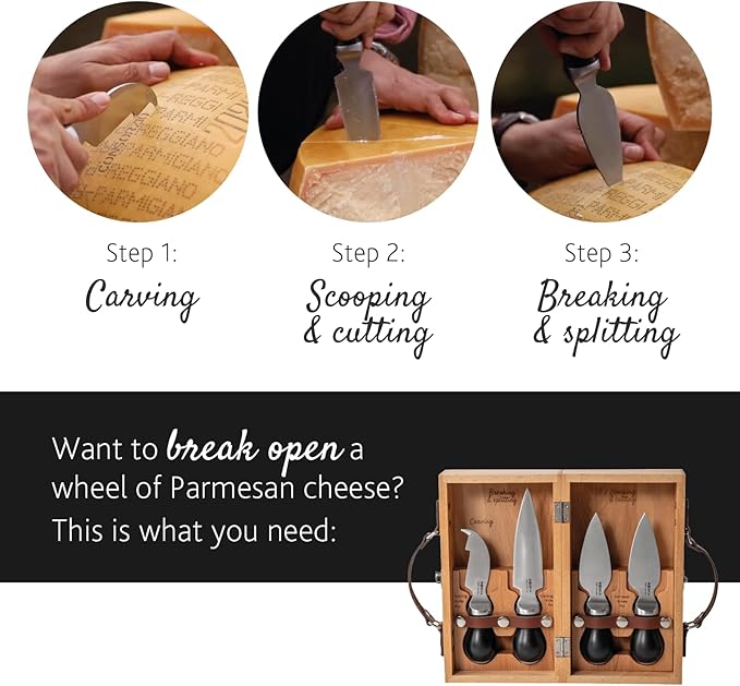 BOSKA Cracking Knife Pro 140 mm – Parmesan Knife - Break knife - For Hard Cheese, Durable Stainless Steel Blade, Ergonomic Handle, Perfect for Breaking Parmesan with Precision - German Steel