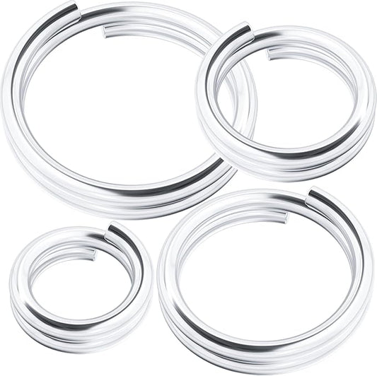 7pcs Jump Rings for Jewelry Making, 925 Sterling Silver Split Jump Ring, 6mm Small Key Rings Open Connector Closures for Necklace Bracelets Jewelry Marking