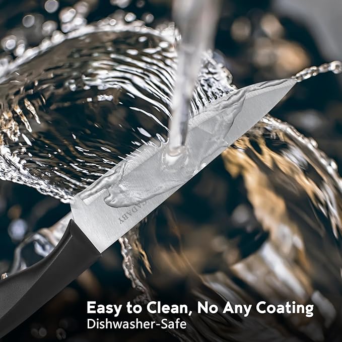 19 PCS Kitchen Cooking Utensils Set, 11 Pieces Silicone Cooking Utensils Set 6 Pieces Sharp Stainless Steel Black Knife Set with 1 Piece Cutting Board, Ideal for Apartment