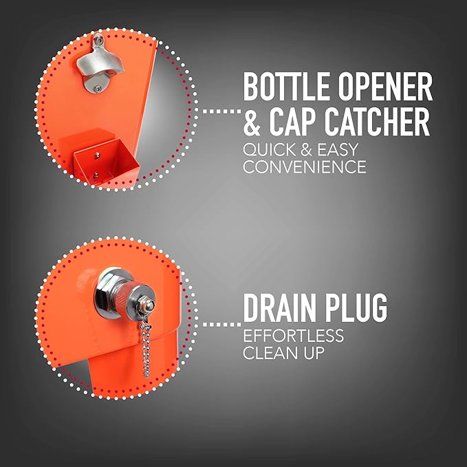 Permasteel 80 Quart Party Cooler, Rolling Ice Chest with Wheels and Handles for Indoor Outdoor Patio