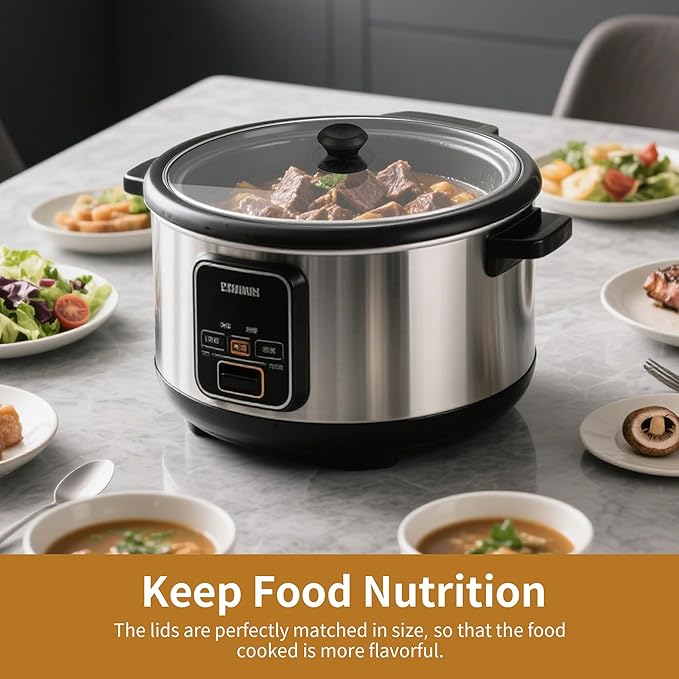 Oval Glass Lid 7 Quart Replacement, Fits For Crock Pot 7qt Slow Cooker SCV700SS and for Hamilton Beach Slow Cooker SCV700, 33474G, SCV700-KC, SCV700SS, Replacement Oval 7 Quart Lids