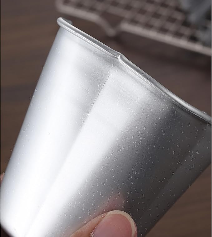 6 Packs Popover Pan, Aluminium Pudding Tin Cup Baking Maker, Individual Muffin Chocolate Molten Brownie Tumbler Raspberry Souffle Cupcake Moulds - Five-Petaled Flower Pudding 3"x 2.8"