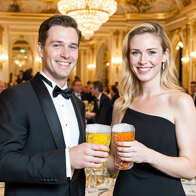 Tall Beer Glasses, Set of 8 Hammered Glass Cups, highball glasses, 17oz Tumbler Drinking Glass Set, Cocktail Drinking Glasses, Water Cups, Bar Glassware, Juice, Iced Tea, Margarita