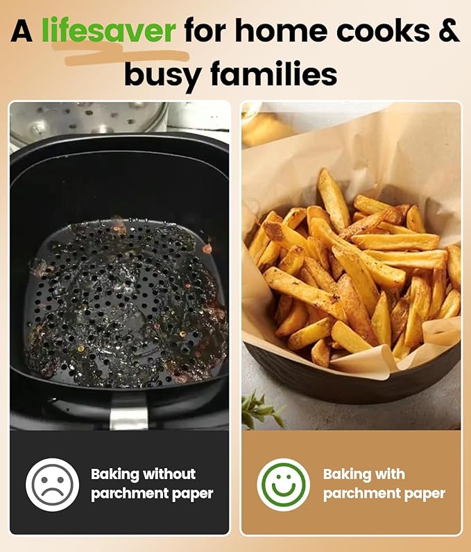 400PCS Unbleached Parchment Paper Sheets for Baking 12x16 Inches, Non-Stick and Non-Toxic Pre-cut Parchment Sheets for Oven, Cooking, Grilling, Air Fryer and Steaming - Fit for Half Sheet Pans, Brown