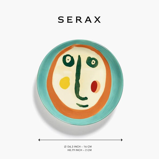 Breakfast Plate | Feast tableware by Ottolenghi | 4 Dessert Plates | Stoneware Dinnerware Set in mixed colors 2 | luxury Dishware for Dinner at Home, Party | Kitchen Sets