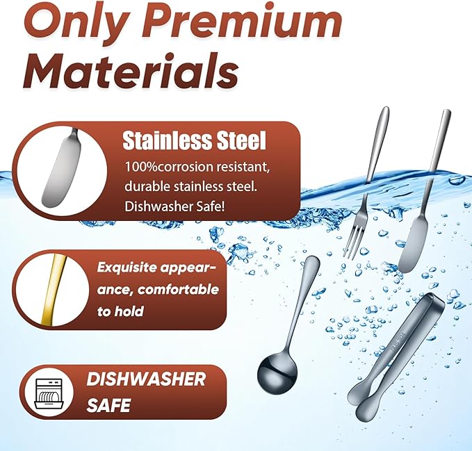 Patelai Cheese Butter Spreader Knives Set Charcuterie Accessories Stainless Steel Spreader Knives Charcuterie Boards Utensils Mini Serving Tongs Spoons and Forks for Appetizers Pastry(Black)