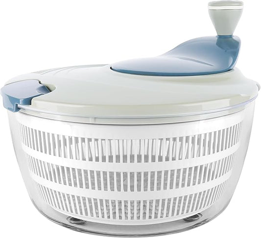 Salad Spinner, 4.3 Qt Lettuce Spinner with Double Drainage Holes, Locking Lid, BPA-Free & Non-Slip Base, Easy-Clean Vegetable & Fruit Dryer for Quick Meal Prep