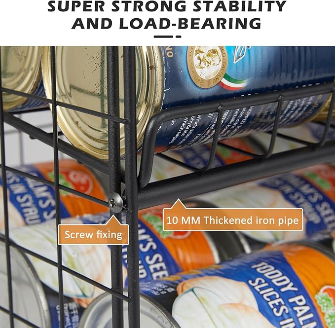 2-Pack Stackable Rack Organizer, Storage for Kitchen Pantry Cabinet, Holders for Food, Multifunctional Dispenser for Snacks Soda