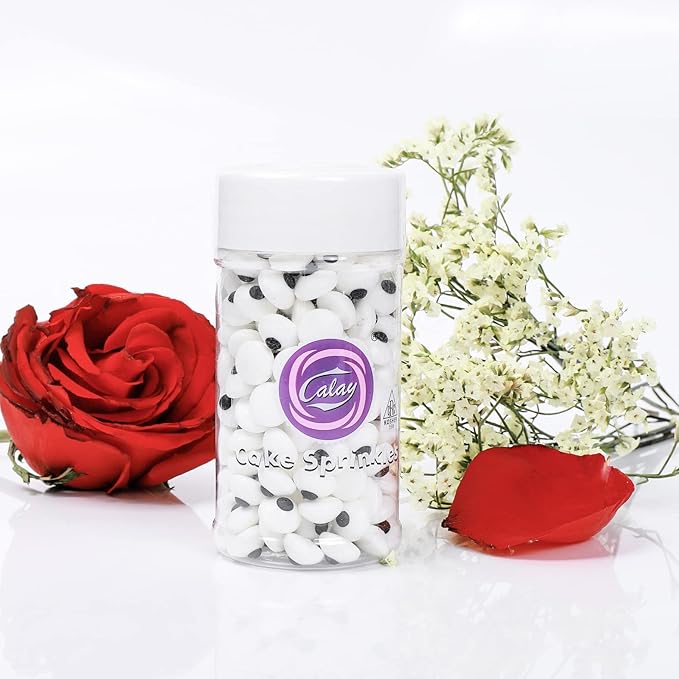 Candy Eyes for Decorating Edible Small Candy Eyes Eyeballs Halloween Sprinkles for Cake Cupcakes Toppers Cookies Baking Decoratings Christmas (1cm Eyes)