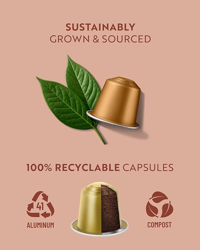 ROSSO CAFFÈ Espresso Coffee Pods for Nespresso Original Machines - 80 Capsules Flavored Pack, 4 Rich and Balanced Flavors (Chocolate, Vanilla, Crème Caramel, Hazelnut) - Made in Italy