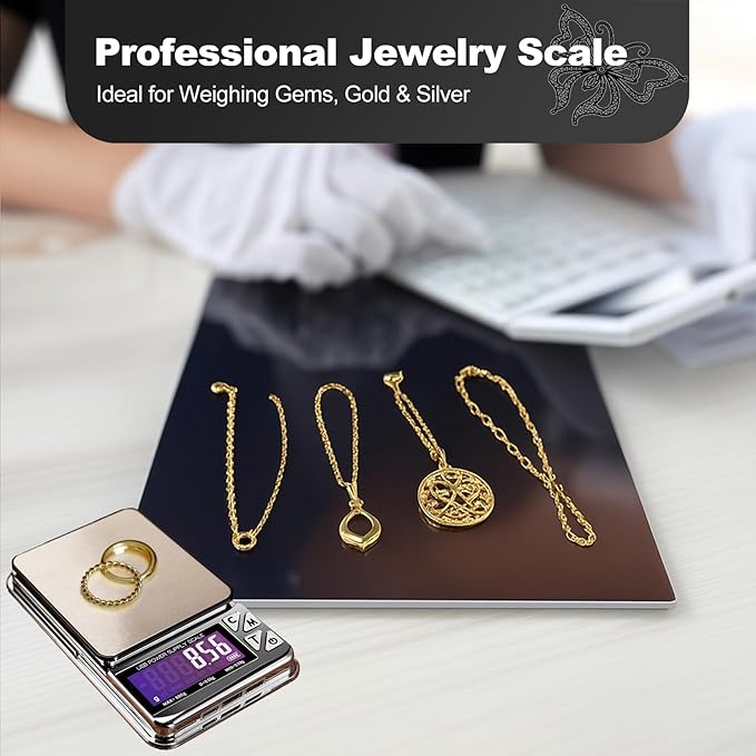 MEIYA Coin Scale, 600g x 0.01g Jewelry Scale with 7 Units & USB Charging, Digital Portable Pocket Gram Scale for Coin Collectors, Jewelers, Gold, Silver Dollar