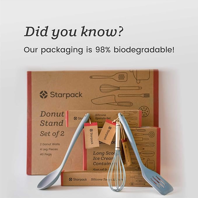 Starpack 'The All Rounder' XL Premium Silicone Spoonula Spatulas - Up to 600°F Heat Resistant Spatula Spoons - Best Silicone Spoonulas - Rubber Spatula Spoons - Kitchen Spoon Spatulas for Cooking