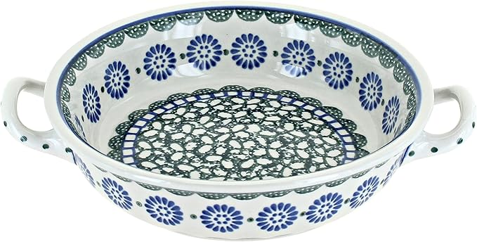 Blue Rose Polish Pottery Maia Mini Casserole Dish with Handles