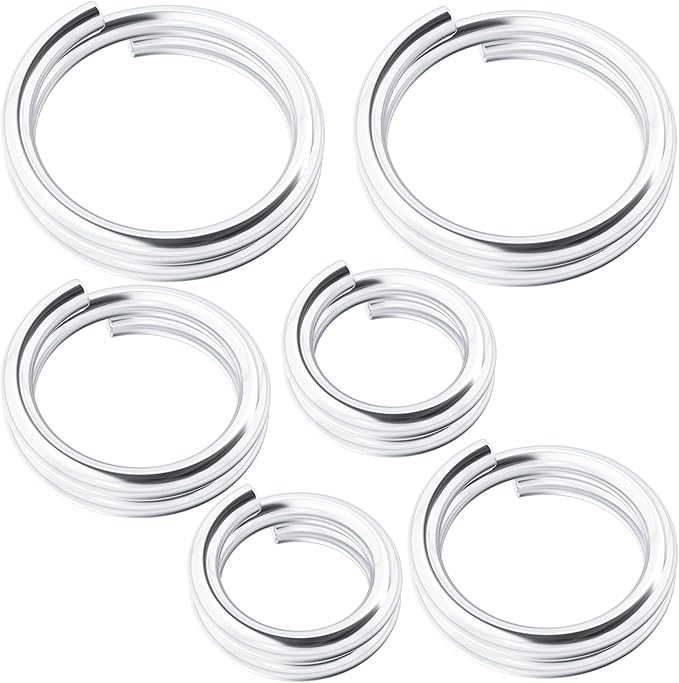 16pcs Jump Rings for Jewelry Making, 925 Sterling Silver Split Jump Ring, 3/4/5/6mm Small Key Rings Open Connector Closures for Necklace Bracelets Jewelry Marking