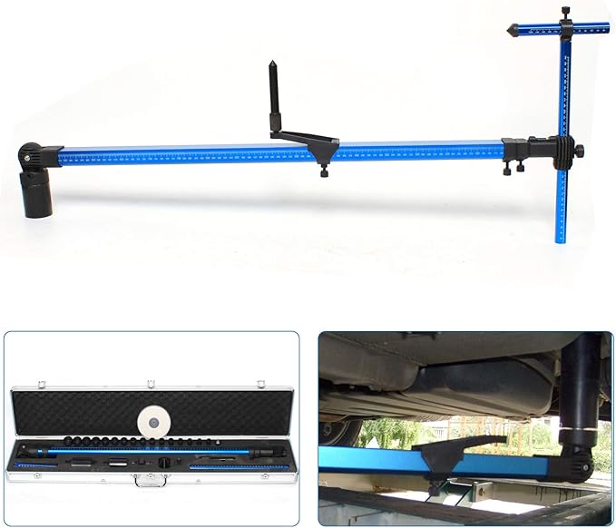 Measuring Ruler, High Precision 2D Measuring System Adjustable Auto Body Frame Machine Repair Tool For Construction, Machinery Maintenance