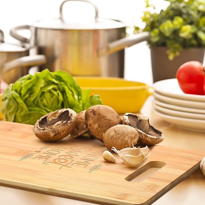 Vesici 18 Pack Plain Cutting Boards with Handles Bulk Blanks Laser Engraving Large Chopping Board for Customized, Personalized Engraving Gifts(Bamboo,12''x8'')