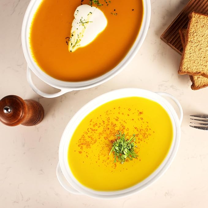 Oval Casserole Dish 1.9 Qt, French Onion Soup Ceramic Bakeware with Lids, Ceramic Cocotte, Baking Dish with Lids and Handles, Microwave, Dishwasher, Oven Safe