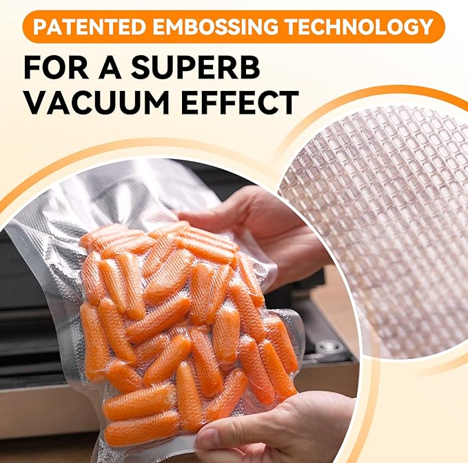 [2024 New] 6" x 50' 3 Rolls, Vacuum Sealer Rolls Bags for Food, Great for Food Storage, Sous Vide and Meal Prep, Wevac Lite