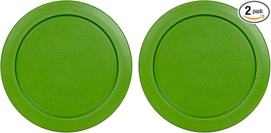 Replacement Lids for Pyrex 4-Cup Glass Food Storage Container Bowls, 6-Inch Plastic Round Lids Covers fits Pyrex 7201-PC, Airtight & Leakproof (2-Pack, Green)