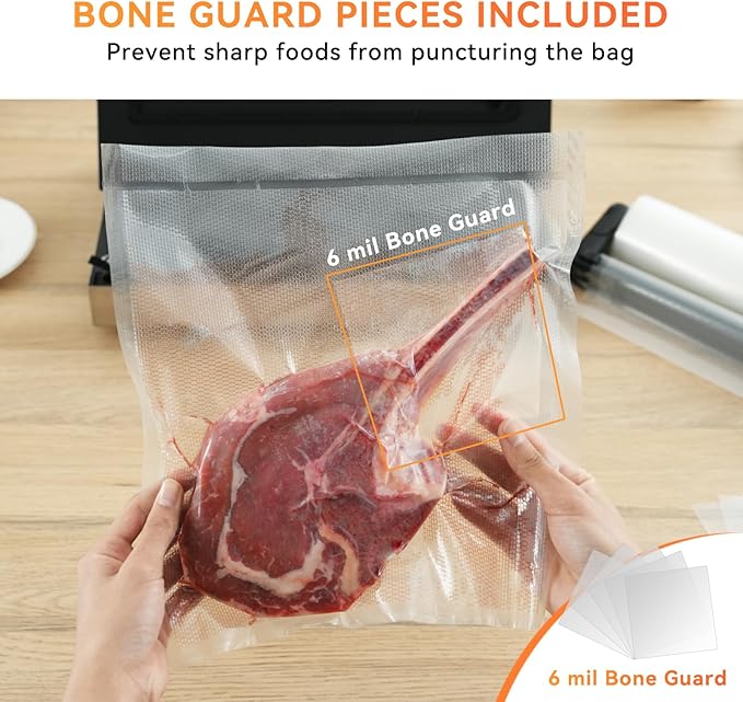 Wevac Vacuum Sealer Bags Rolls with Dispenser, 11"x50' (2 Pack) – Heavy Duty, Leakproof Food Storage for Sous Vide, Meal Prep & Freezer – Compatible with Food Saver