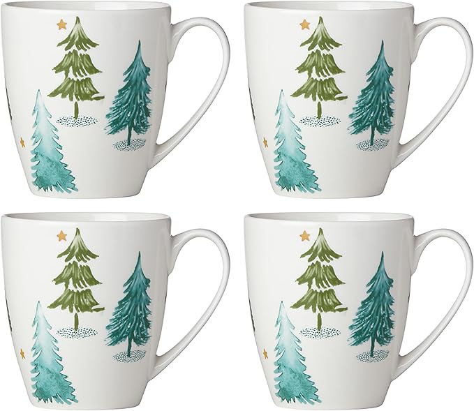 Lane 4-Piece Mug Set, Christmas Drinkware, Holiday Hosting
