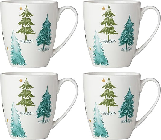 Lane 4-Piece Mug Set, Christmas Drinkware, Holiday Hosting