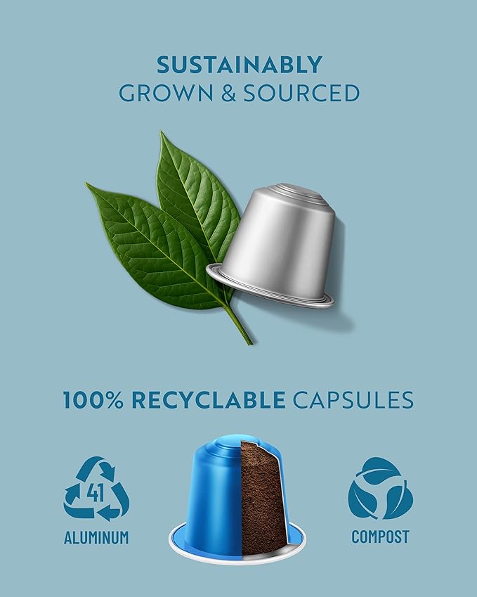 ROSSO CAFFÈ Espresso Coffee Pods for Nespresso Original Machines - 80 Capsules Ice Pack, 2 Rich and Smooth Flavors, Perfect for Iced Summer Coffee - Made in Italy