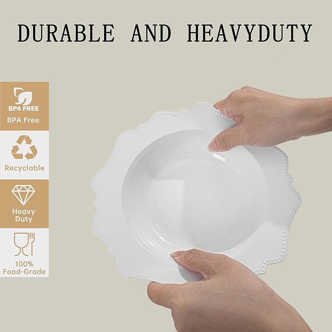 COLOSUS Plastic Multi-color Bowls (30 Pack) 12 Oz Disposable for Party Dessert/Salad Bowl, Fancy Shatterproof Dinnerware for Catering, Holidays, Children Party, and Everyday Use