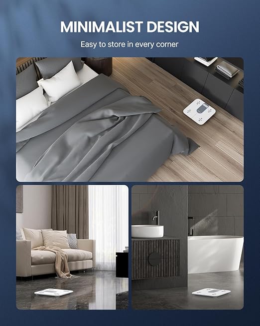 RENPHO Smart Scale for Body Weight 440lb, Digital Bathroom Scale for Body Fat, Bluetooth Accurate Body Composition Weighing Machine with App, Elis 1C