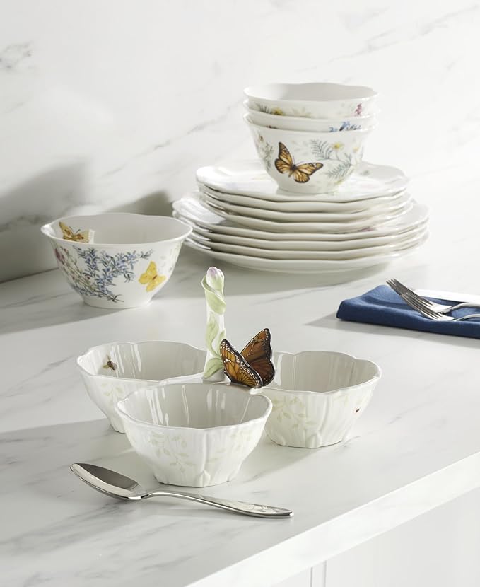 Lenox 897160 Butterfly Meadow Floral 3-Section Server